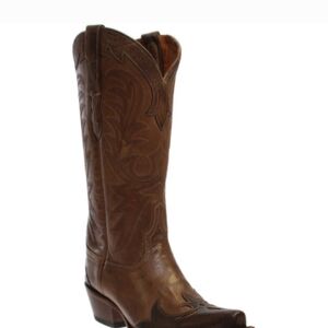 Lucchese Tan Leather Heeled Boots